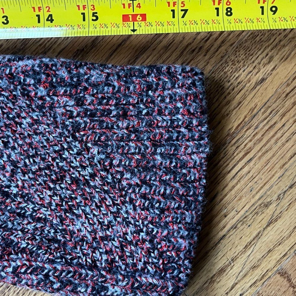 Rag & Bone Red Gray Merino Wool Blend Mock Turtleneck Sweater   Women's Size S - Picture 9 of 9